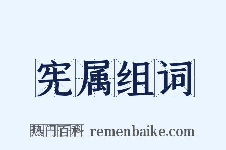 宪属组词是什么意思的图片